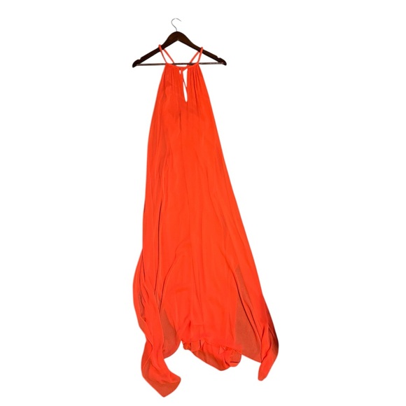 Alice + Olivia Dresses & Skirts - Alice + Olivia Jaelyn Braided Halter Maxi Dress Orange Medium Summer Tangerine